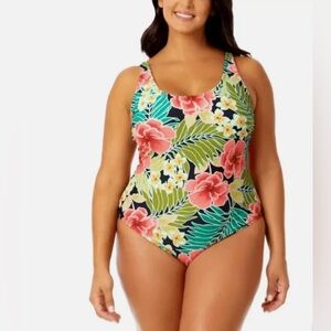 Hurley One Piece Swim Suit Size XL = 14-16